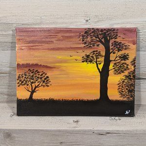 Summer Jungle Sunset 12"x"9"